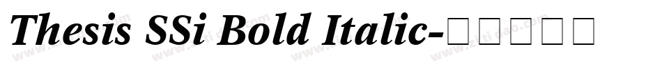 Thesis SSi Bold Italic字体转换